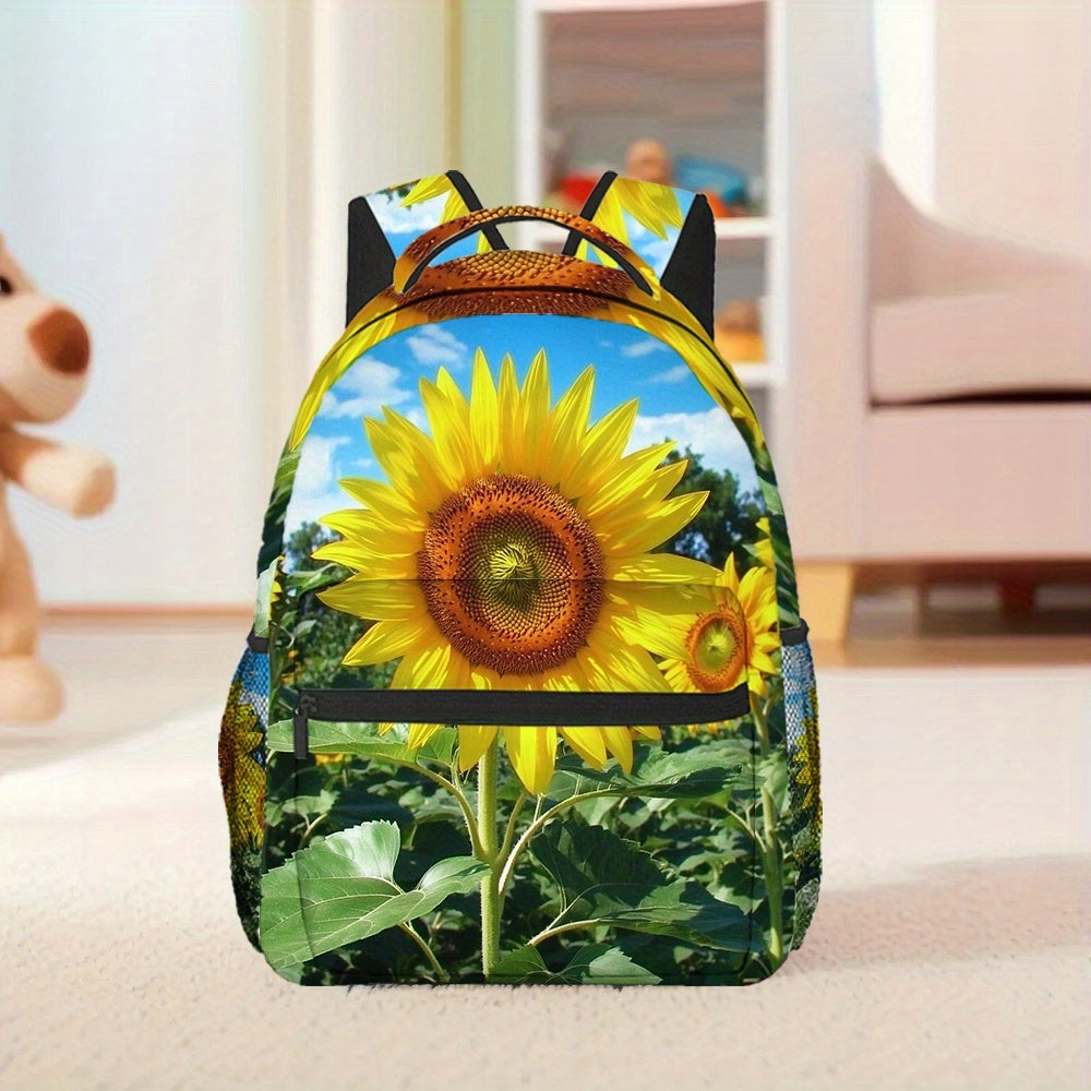 Bright Yellow Sunflower Backpack for Work, School, or Teens