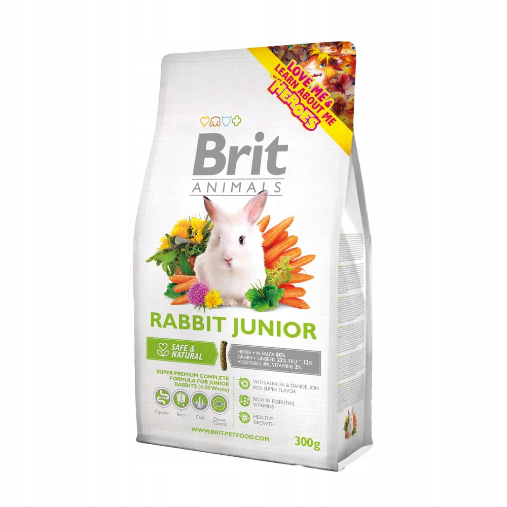 Brit Animals Rabbit Colmplete Junior Dry Rabbit Food 300g Packaging status original