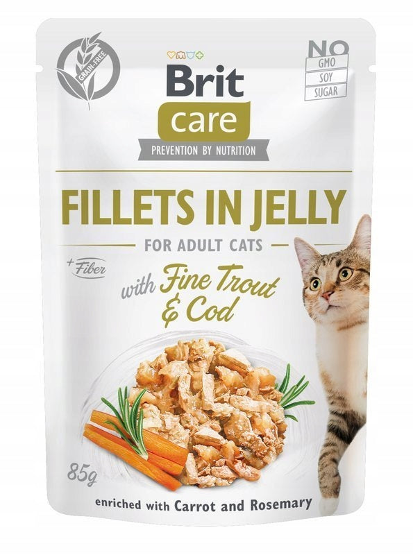 Brit Care Cat fine trout and cod pouch 85g