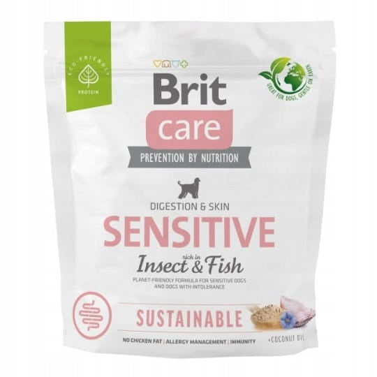 Brit Care Dog Sustainable Sensitive Fish & Insects 1kg expiry 09/02/2026