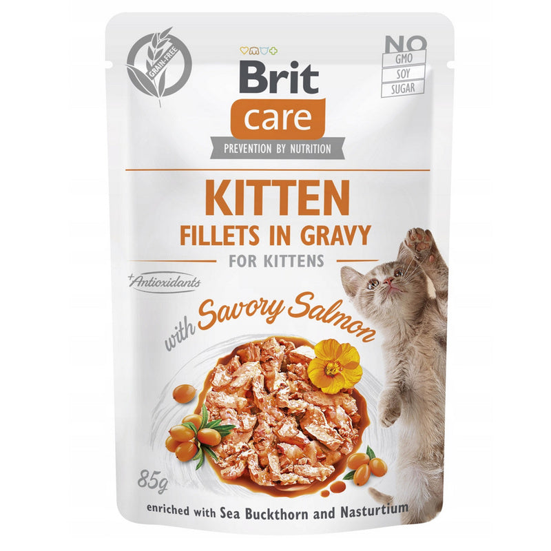 Brit Care Kitten Fillets In Gravy Salmon 85g