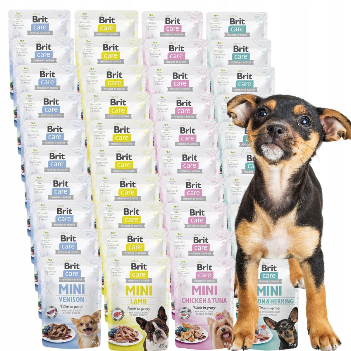 Brit Care Mini Pouch 40x85 LARGE STOCK Wet Food Set for Small Breeds XS