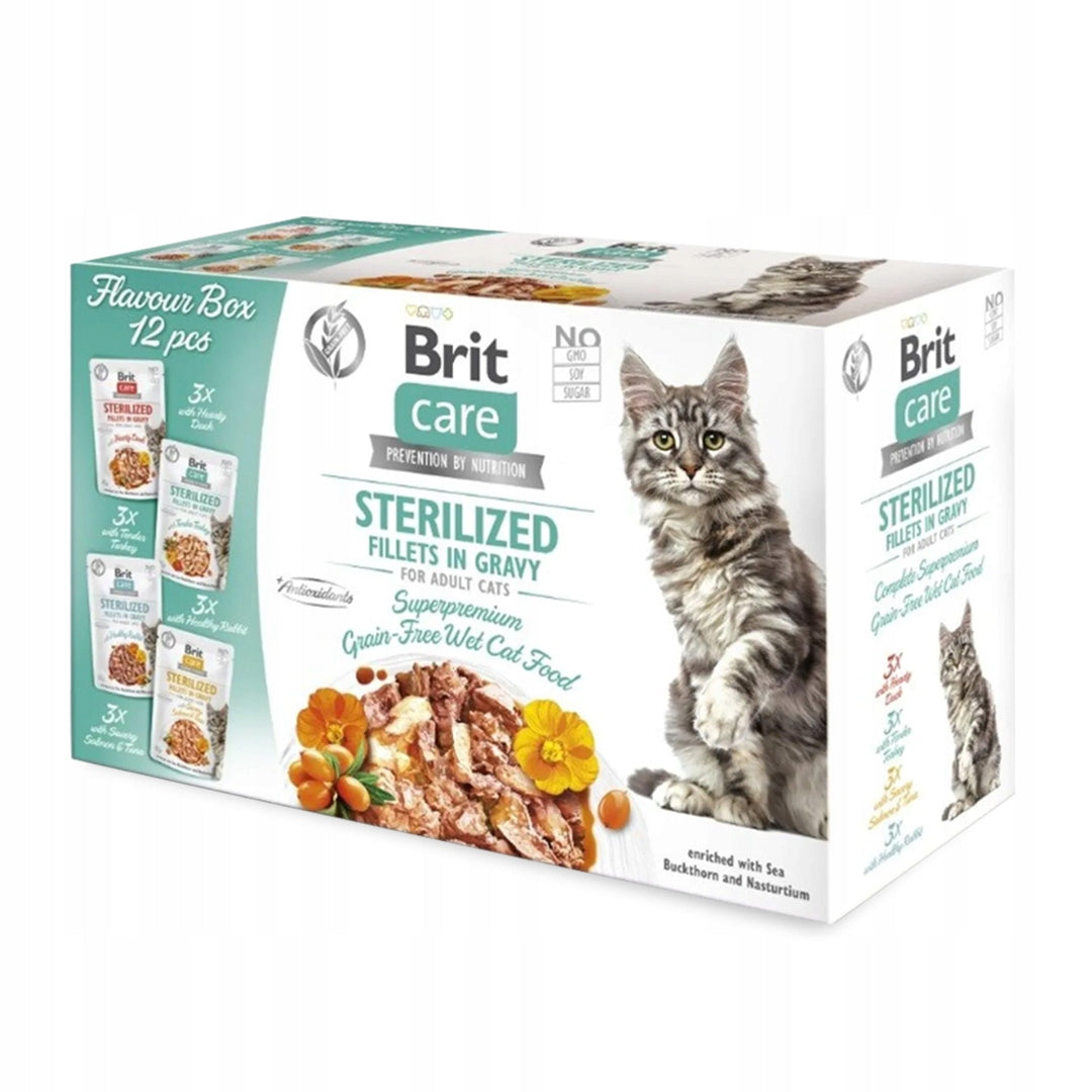 Brit Care Wet Food Mix of Flavors in Sterilized Cat Sauce 12 x 85 g Manufacturer code 8595602565337
