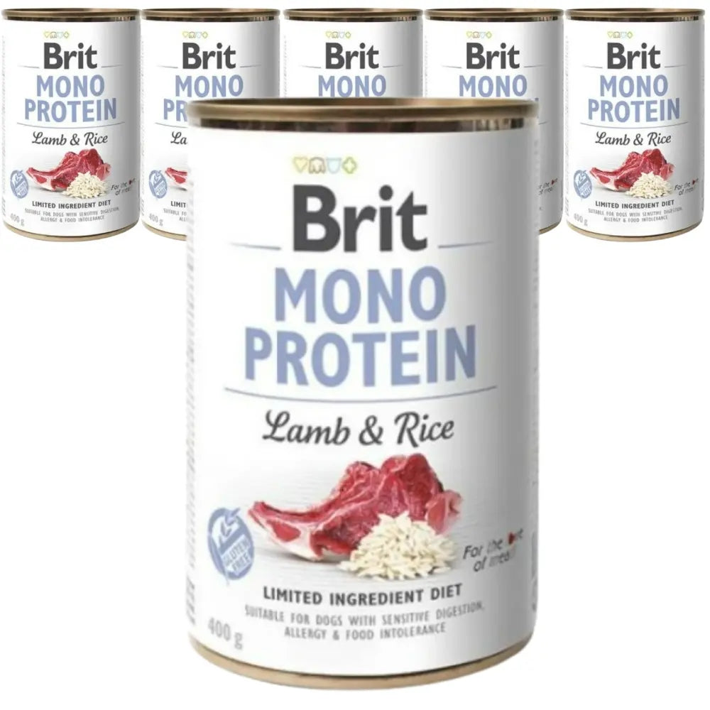 Brit Mono Protein Lamb&Rice 6x400g Wet Monoprotein Dog Food