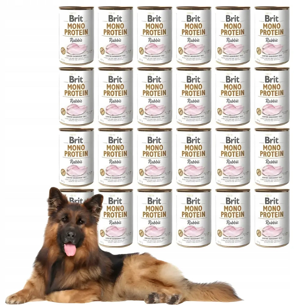 Brit Mono Protein Rabbit 24x400g Wet Monoprotein Dog Food