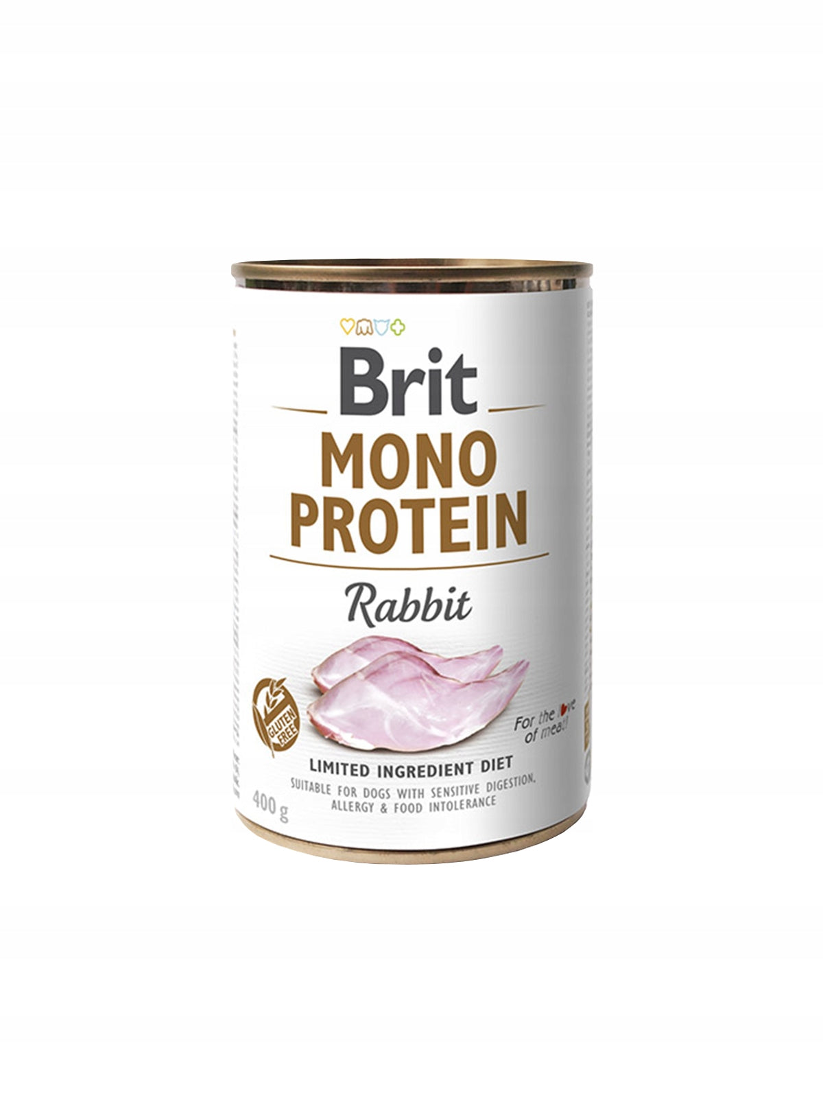 Brit Mono Protein Rabbit Wet Dog Food Can Rabbit 12x400g Brand Brit
