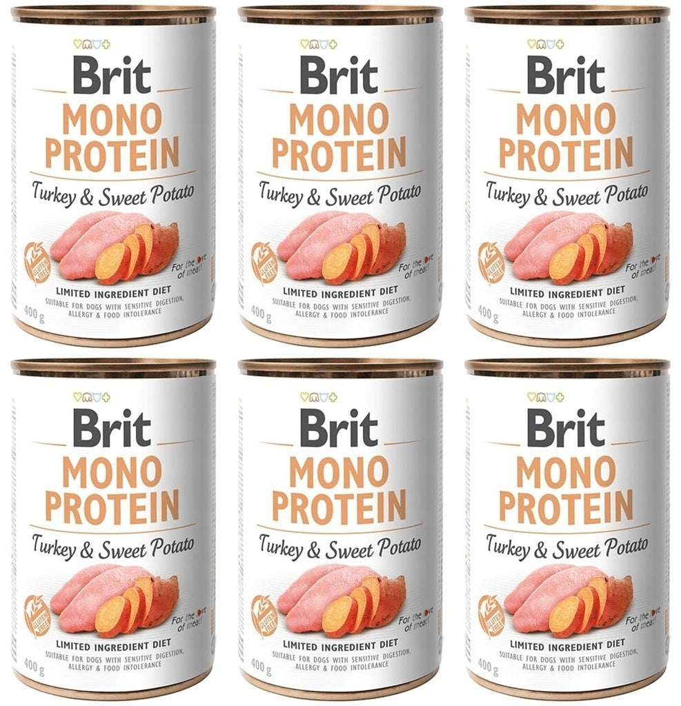 Brit Mono Protein Turkey & Potato 6 Cans 400 g