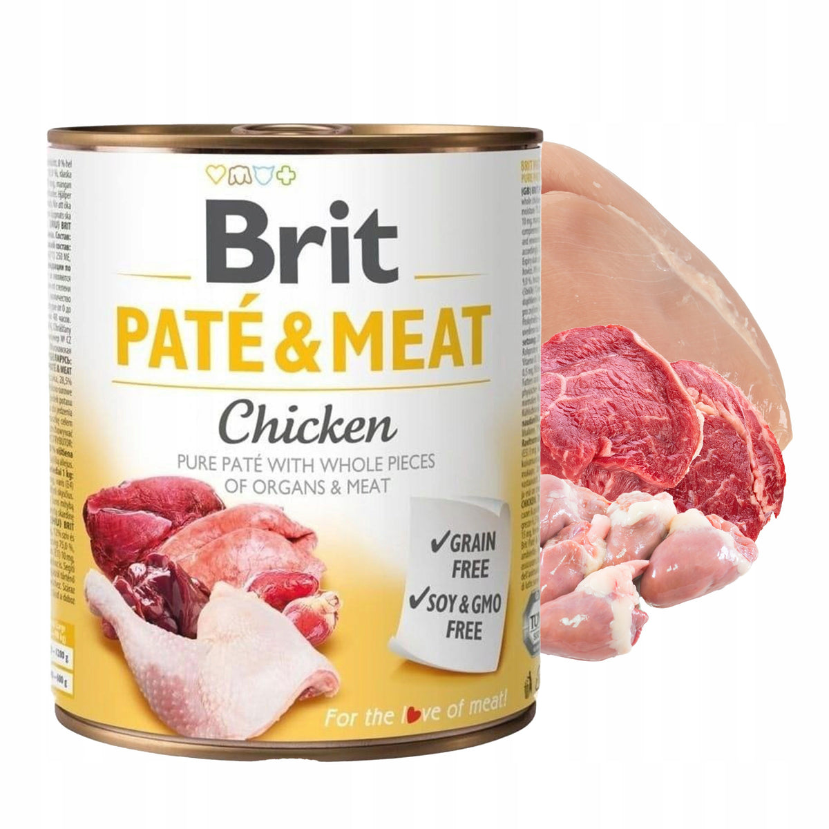 Brit Paté&Meat with chicken for dogs 800g