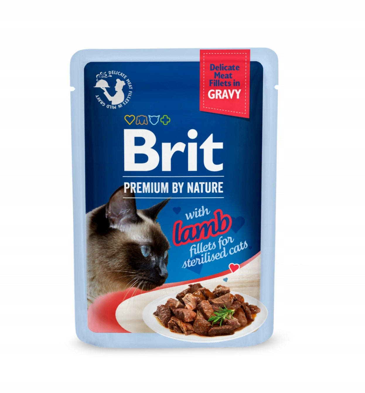 Brit Pouch wet cat food sterilized Lamb 85g