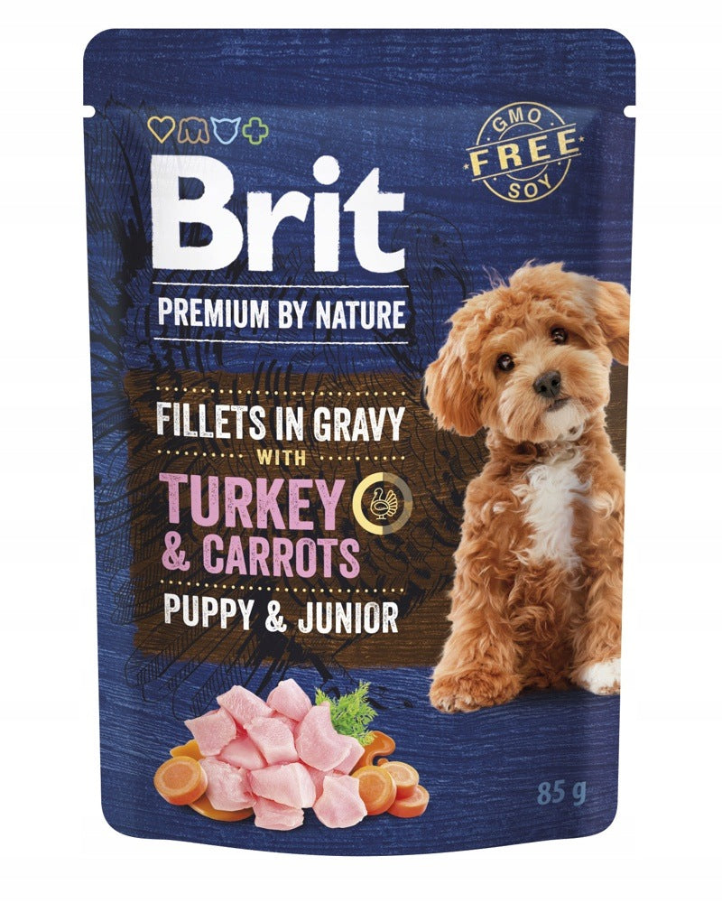 Brit Premium By Nature Dog Fillets Puppy & Junior Turkey & Carrot 85g