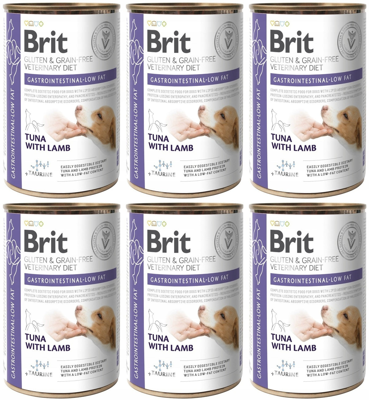 Brit Veterinary Diet Gastrointestinal LOW FAT 6 Cans 400 g