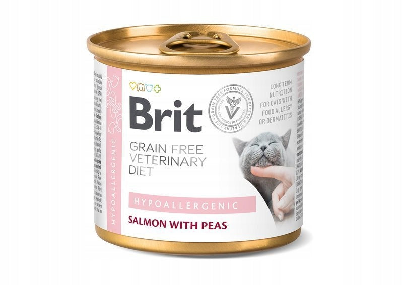 Brit Veterinary Diet Hypoallergenic Salmon&Pea Wet Cat Food