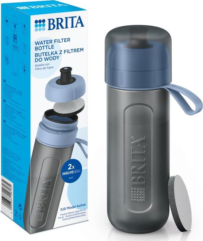 Brita Active Pastel blue + 2 filters MicroDisc 600ml