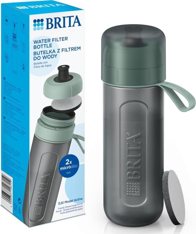 Brita Active Pastel green + 2 filters MicroDisc 600ml