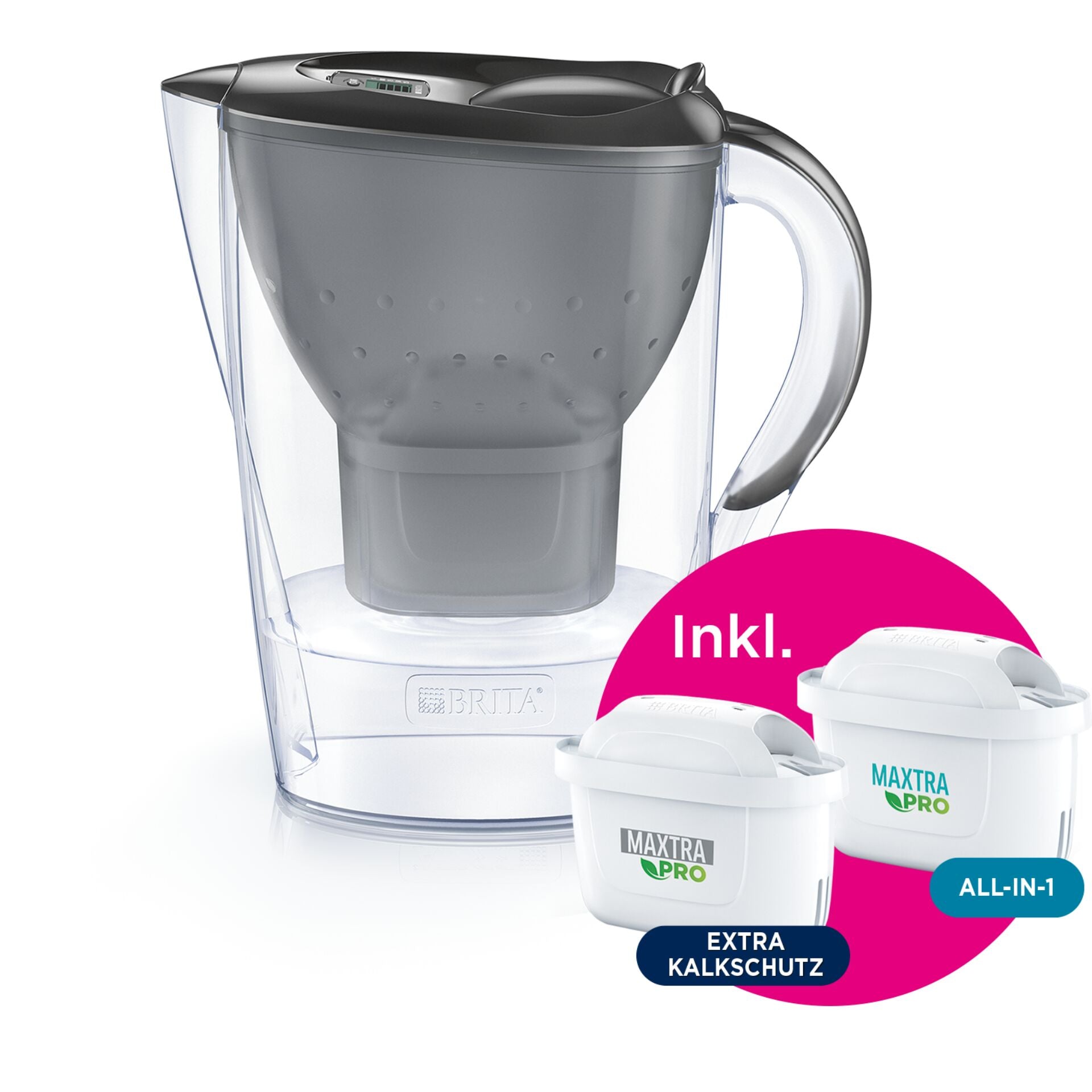 Brita Marella graphit + Pitcher + 1x ALL-in-1, 1x Extra Kalk