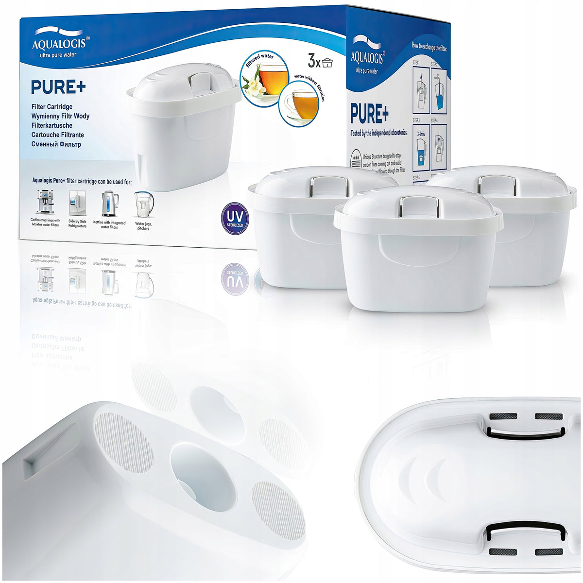Brita Pitcher Filters Replacement Aqualogis Pure+ 3 Pieces Included