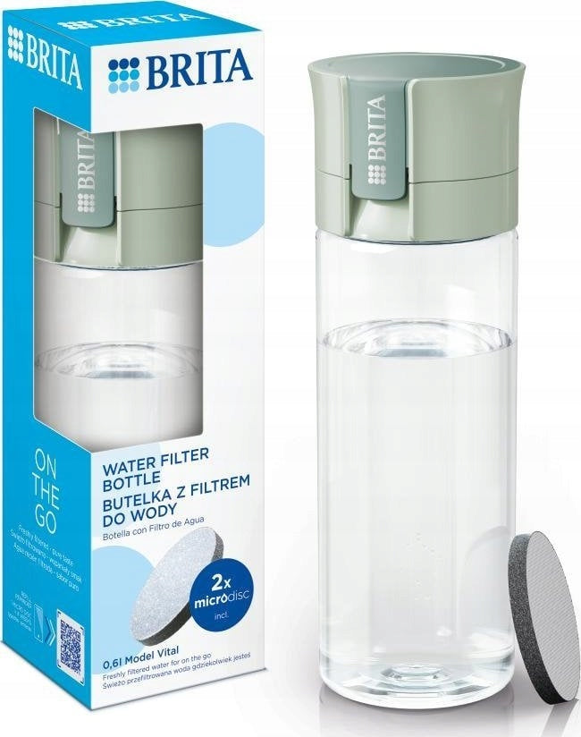 Brita Vital Pastel green + 2 filters MicroDisc 600ml