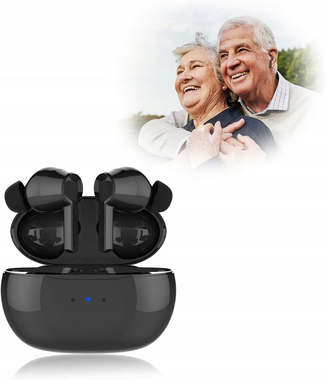 Britzgo Bluetooth Device with LED Screen Rechargeable, Noise Cancellation WHITE