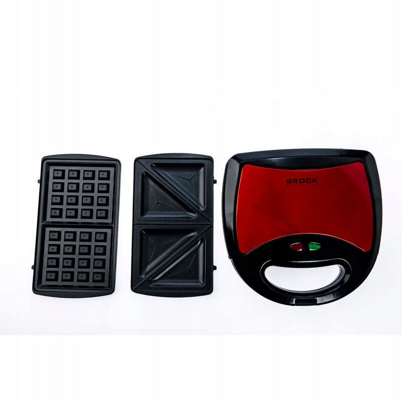 Brock SSM 6004 RD, 750W, 4 az 1-ben, Tapadás és Rozsdamentes, szendvicssütő