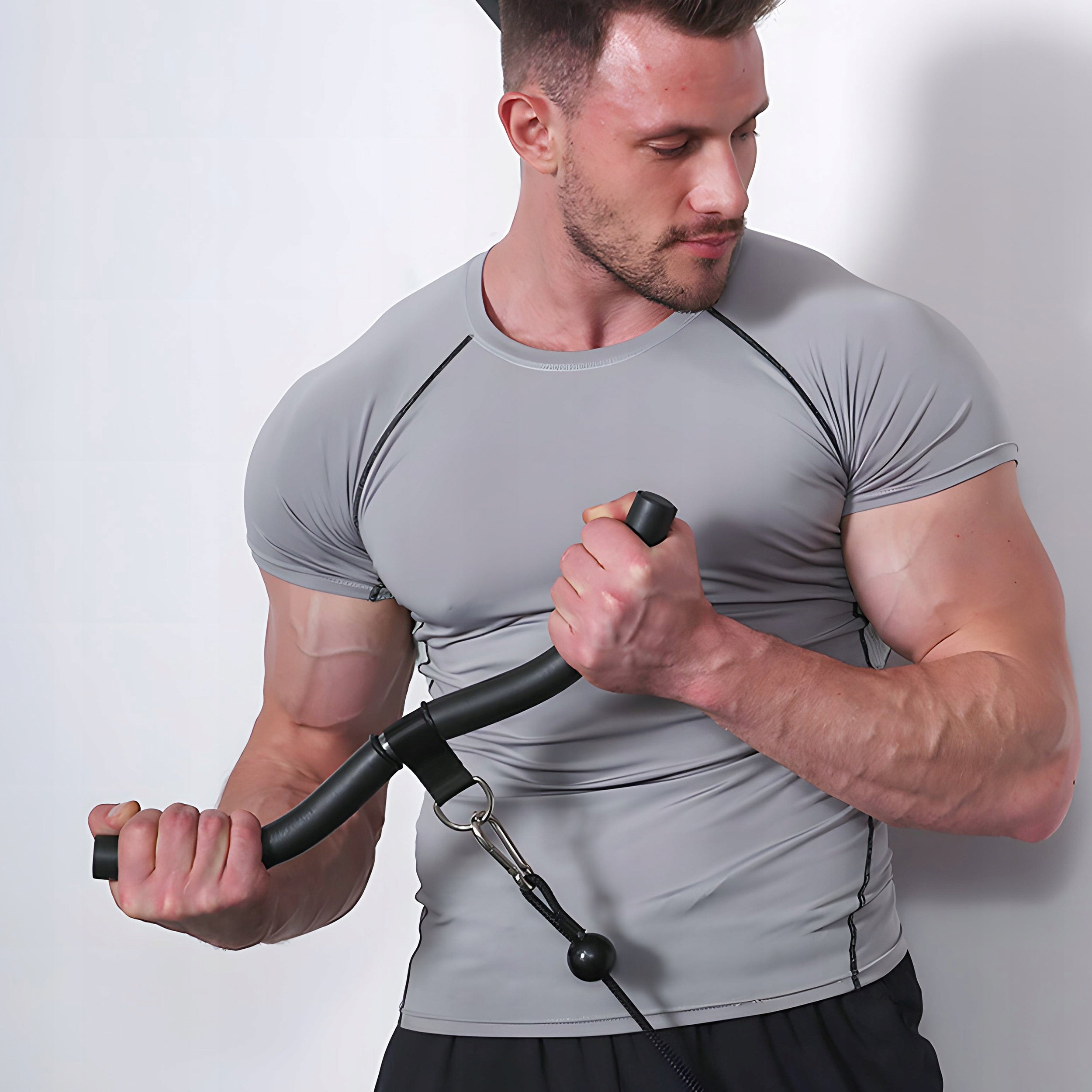 Broken Pull Handle Atlas Griffin Rotary Bar For Triceps Back 65cm Manufacturer code STALOWY NA BICEPS TRICEPS MOCNY DO ĆWICZEŃ