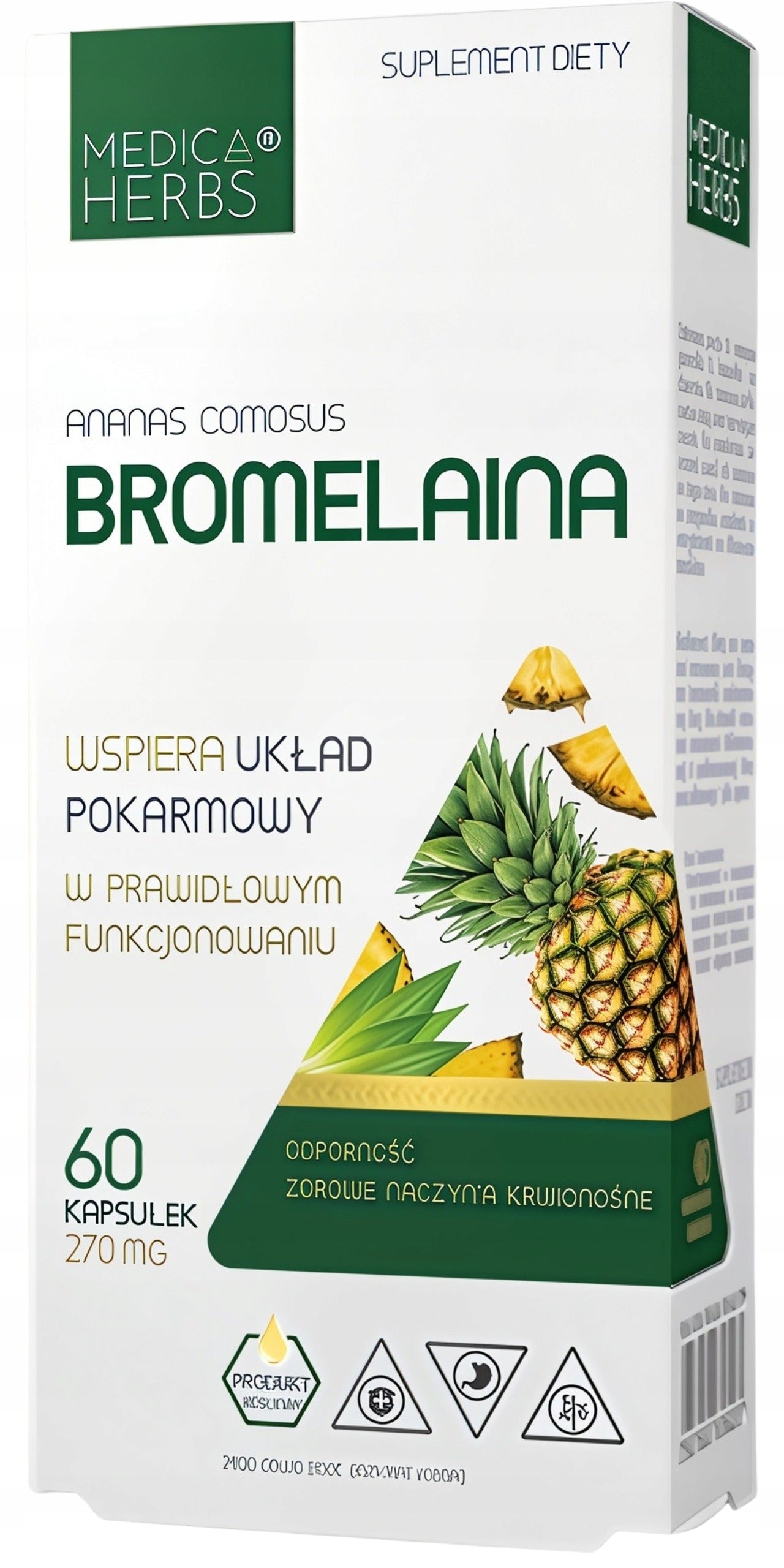 Bromelain Medica Herbs 2x60 kaps Digestive System Muscle Exercise Medical device no