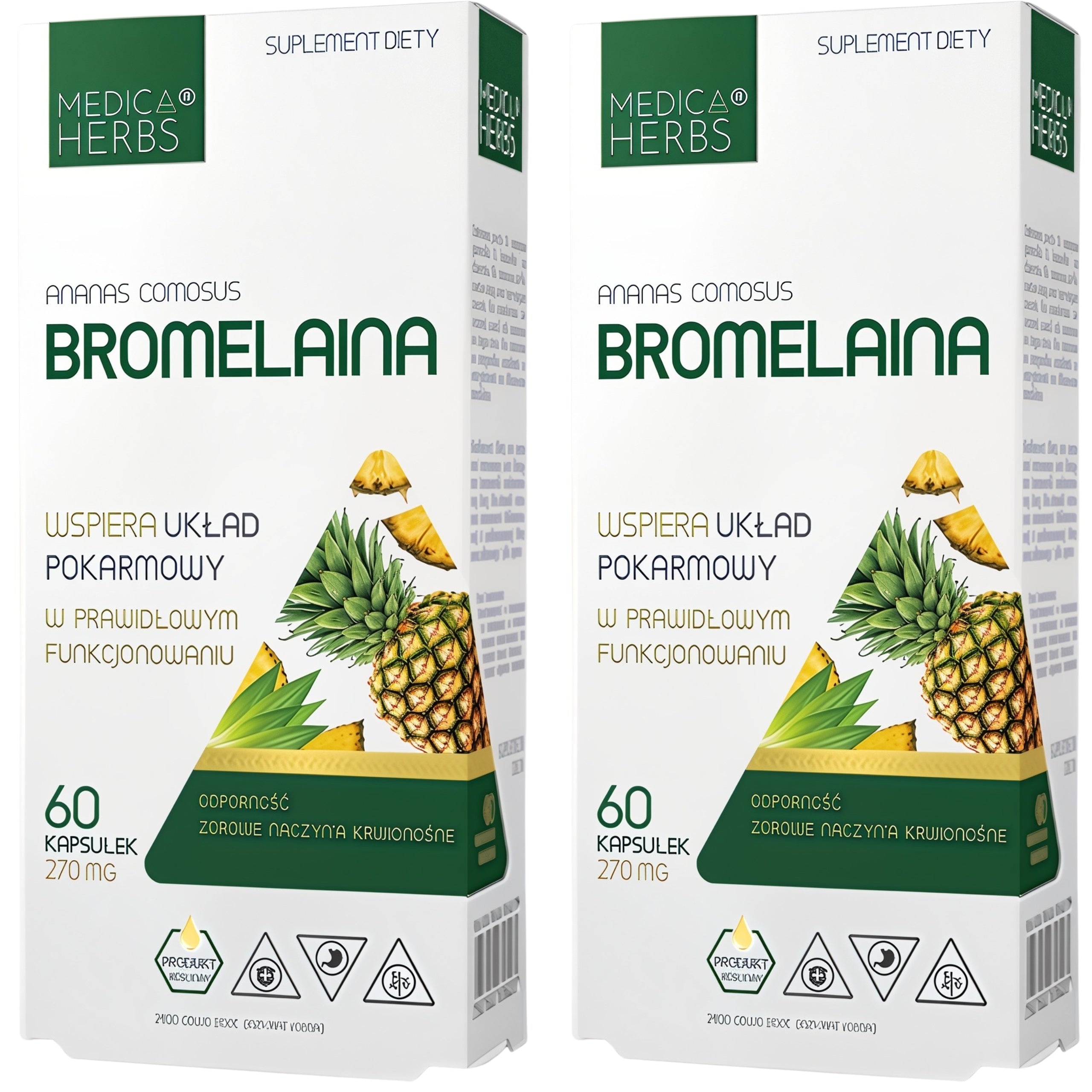 Bromelain Medica Herbs 2x60 kaps Digestive System Muscle Exercise