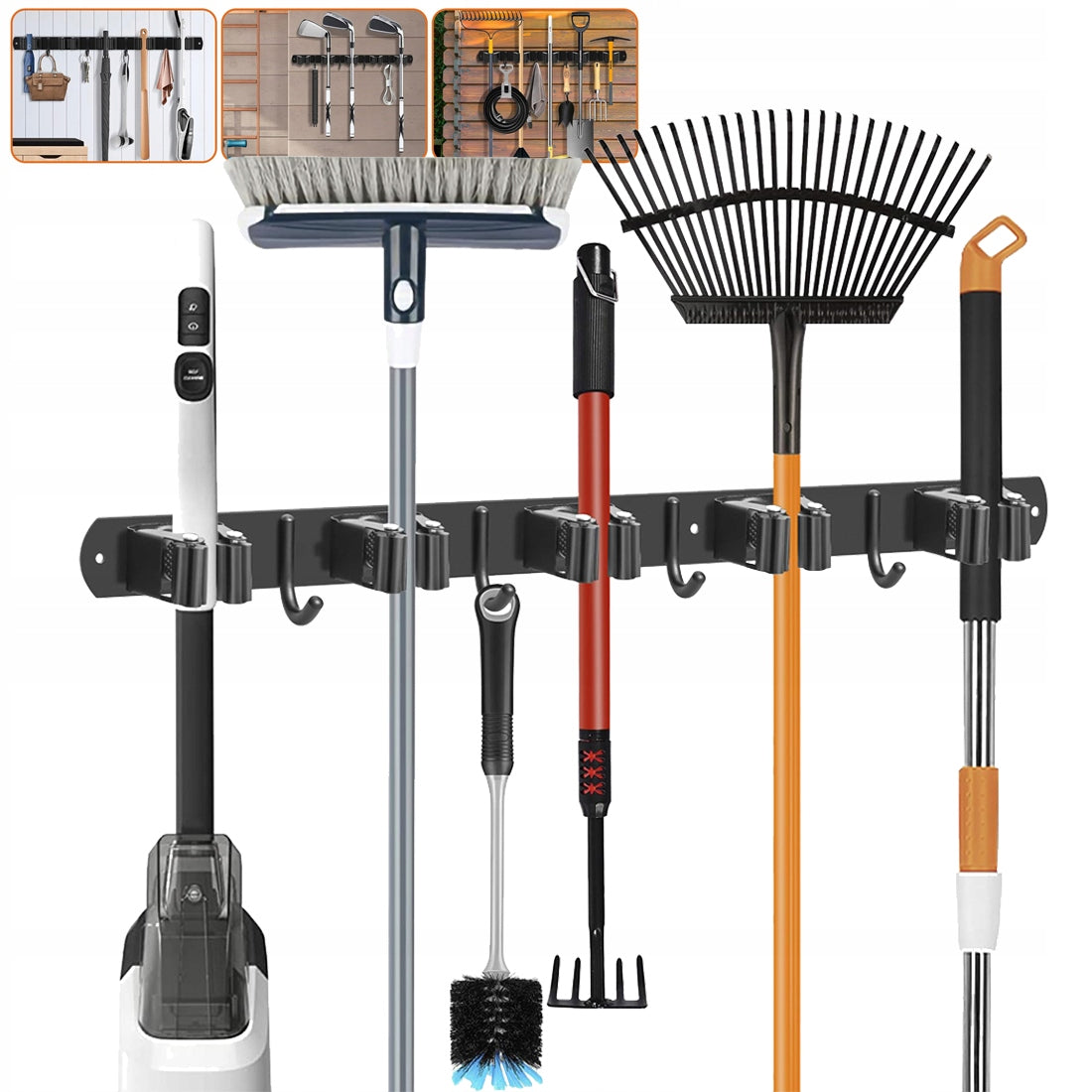 Broom Tools Hanger Mop Brushes Garden Rake Strip Handle Hook