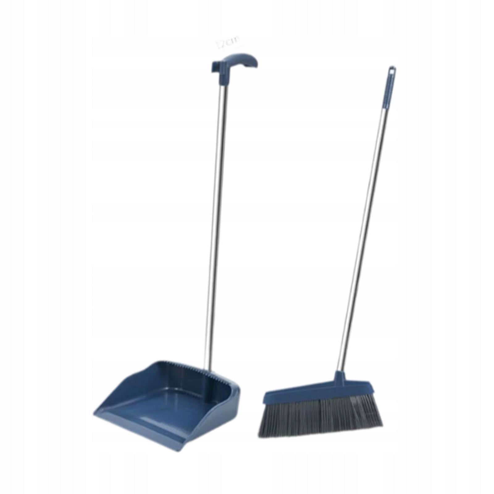 Broom and Dustpan Set with Long Handle Efficient Cleaning Upright Standing Brand no brand