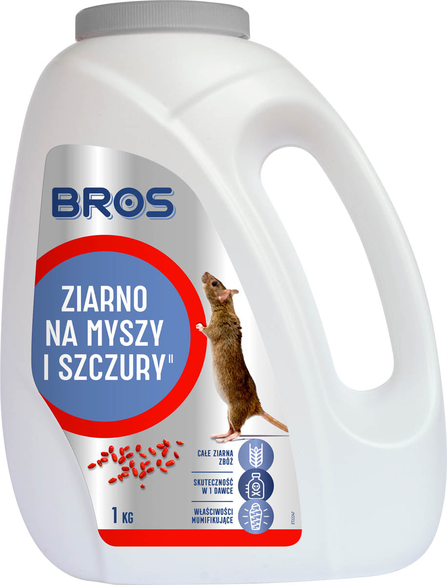 Bros Grain For Mice And Rats 1 Kg Effective Poison Ready To Use
