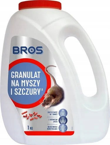 Bros Granules for Mice and Rats 1kg Poison on Rodent Professional