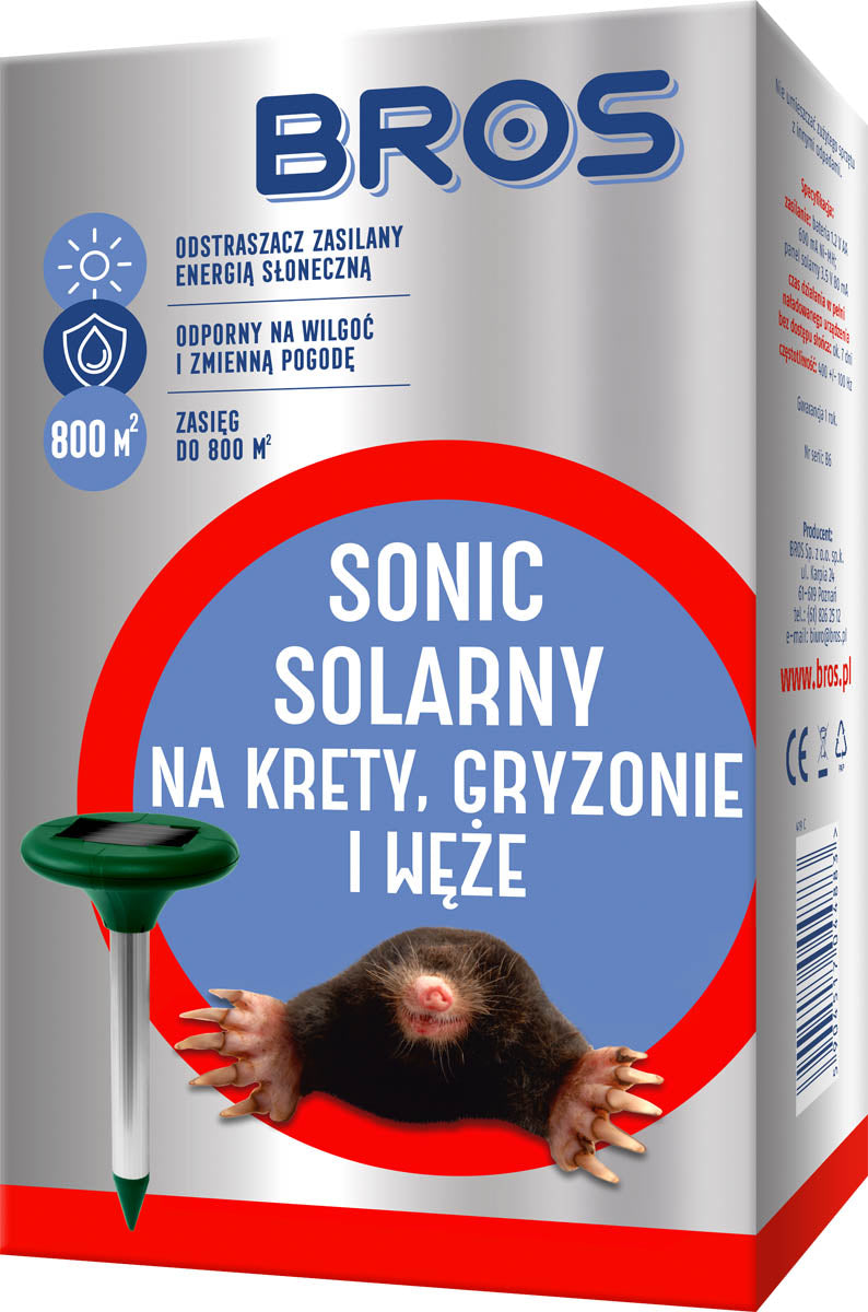 Bros Sonic Solar Mole and Rodent Repellent For Garden
