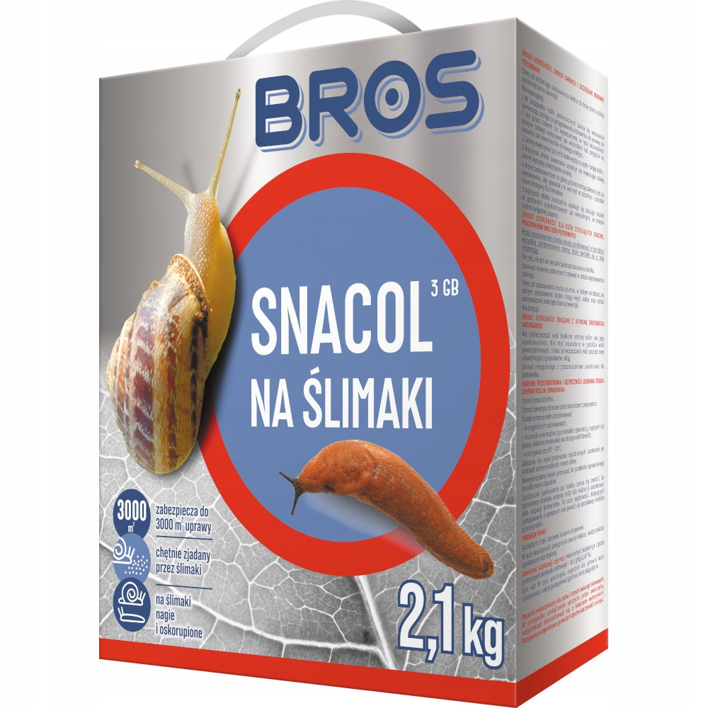 Bros snail poison Snacol 3GB, effective preparation, granules, 2,1 kg Manufacturer Bros