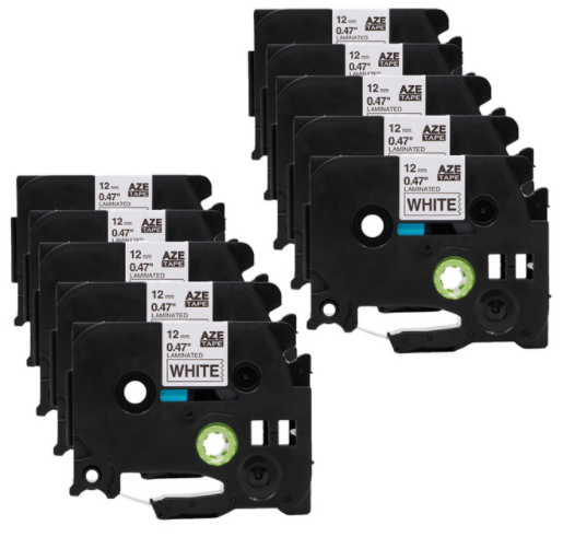 Brother 12mm Printer Tape Replacement TZ231 12mm TZ-231 SET OF 10