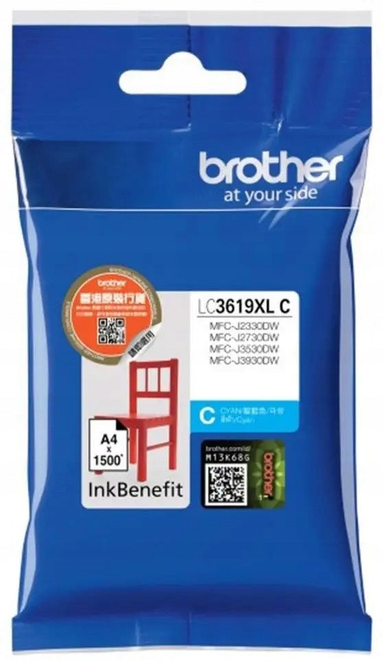 Brother LC-3619XLC Cyan/original blue ink Color blue (cyan)