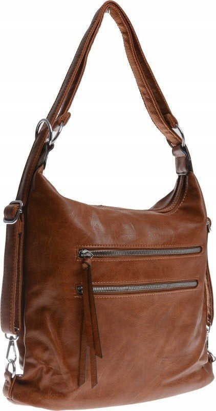 Brown women's bag-backpack 3in1 large bag Brown Gender woman