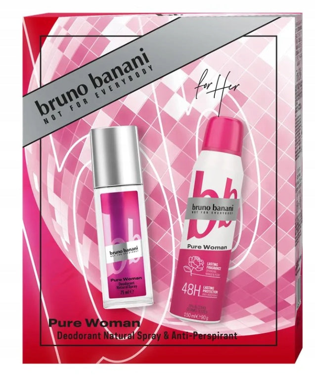 Bruno Banani Pure Woman antiperspirant 150ml + DNS 75ml set W