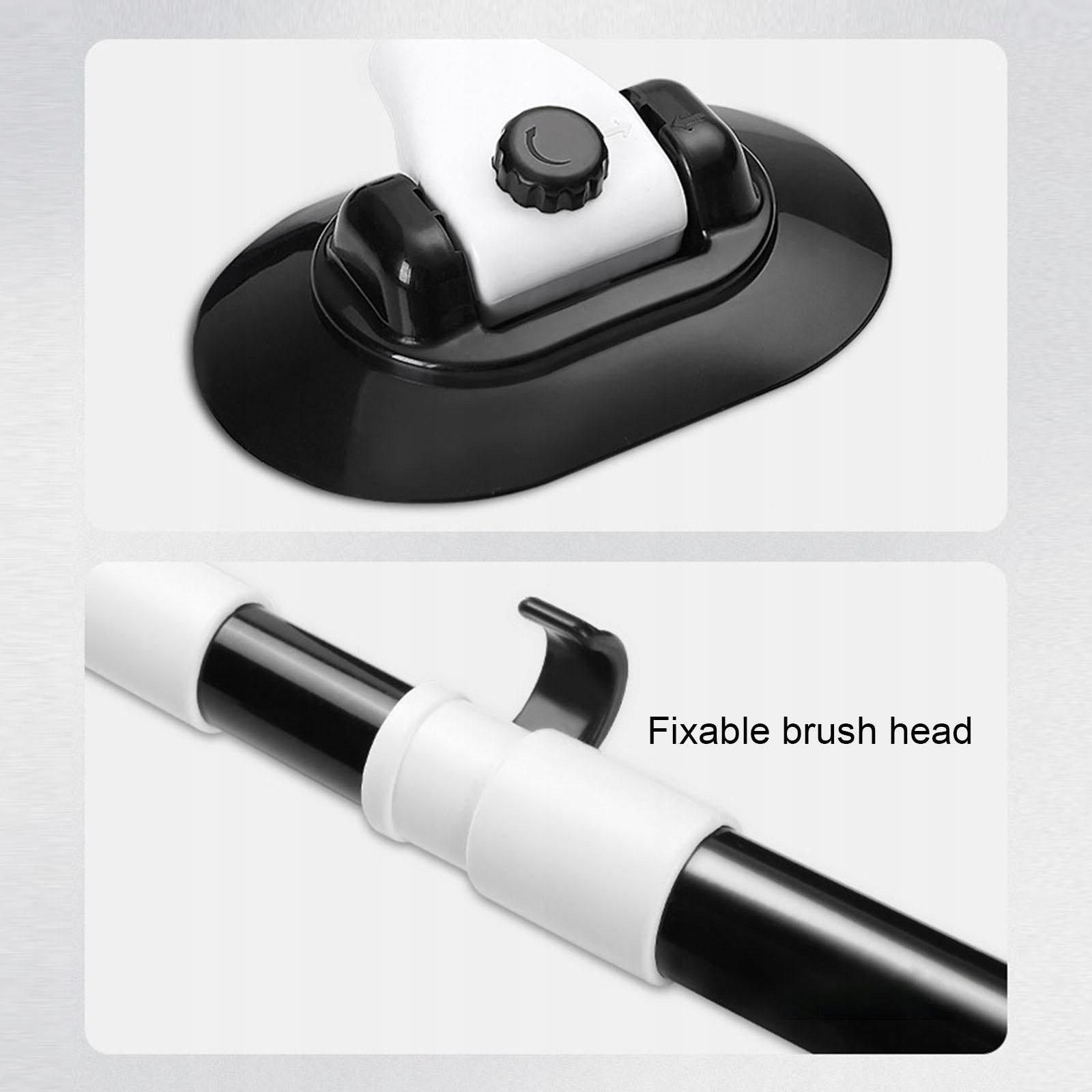 Brush Cleaning , Telescoping Long With Spare Head Color transparent