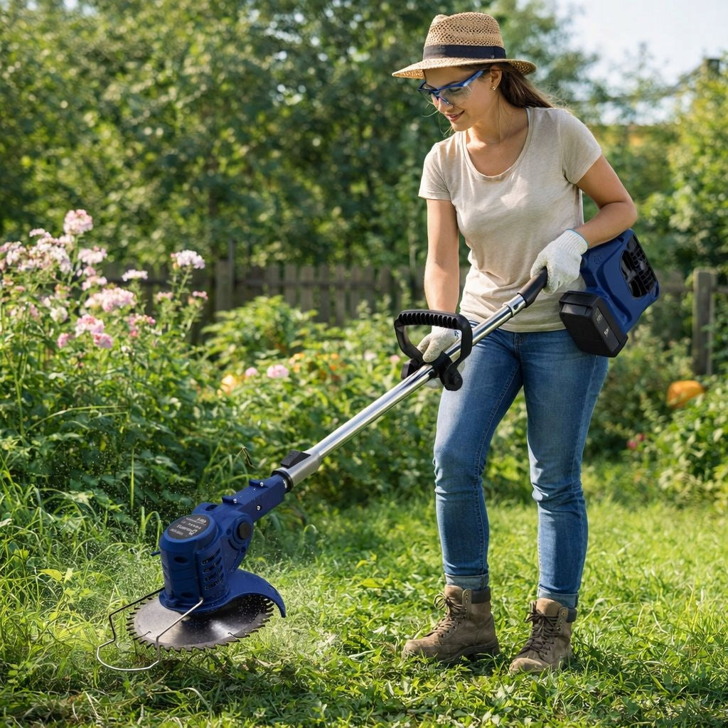 Brush Cutter Cordless Scythe Electric Lawn Mower 2AKU 48V SET Packaging status original