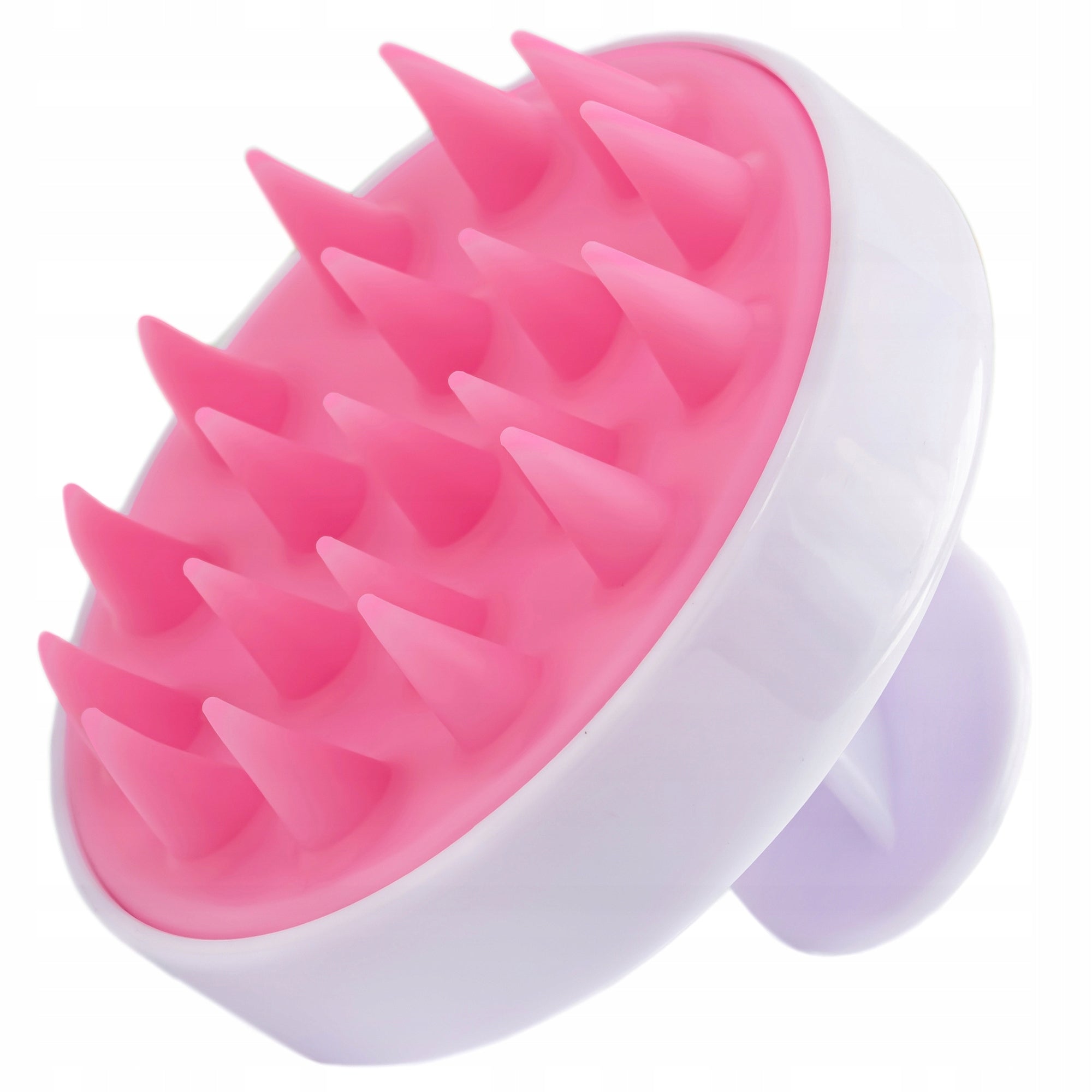 Brush Scalp Scrub Massager Hair White & Pink