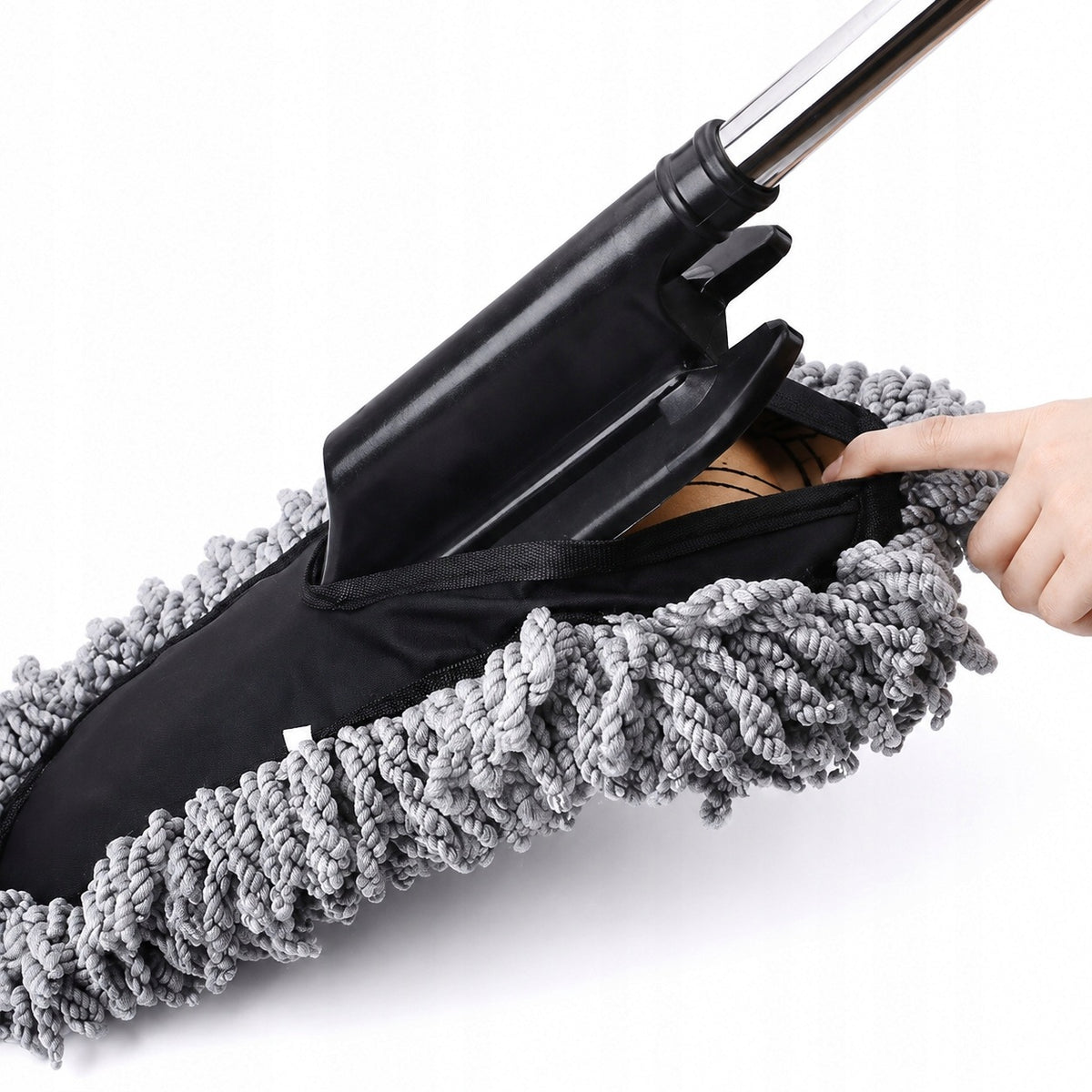 Brush Telescopic Removable Floor car cleaning mop with microfiber cloth Brand no brand