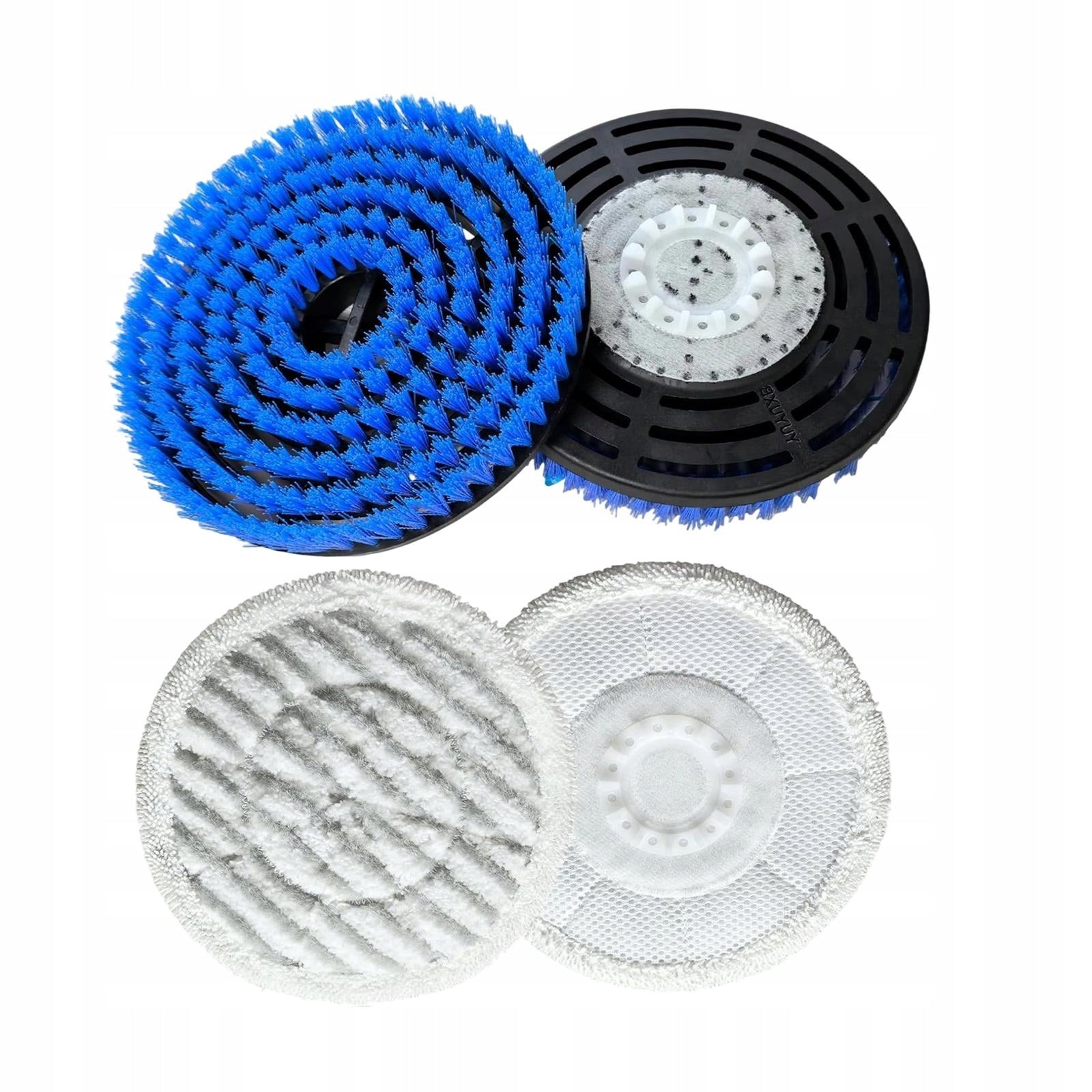Brush for Steam Mop Upgrade Abrasive Polishing Pad for 2 blue and 2 gray