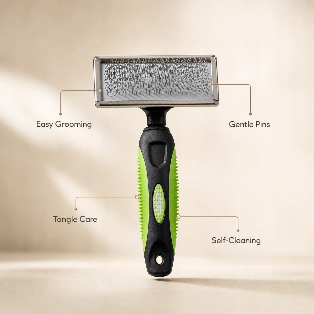 Brush poodle slicker for dog black