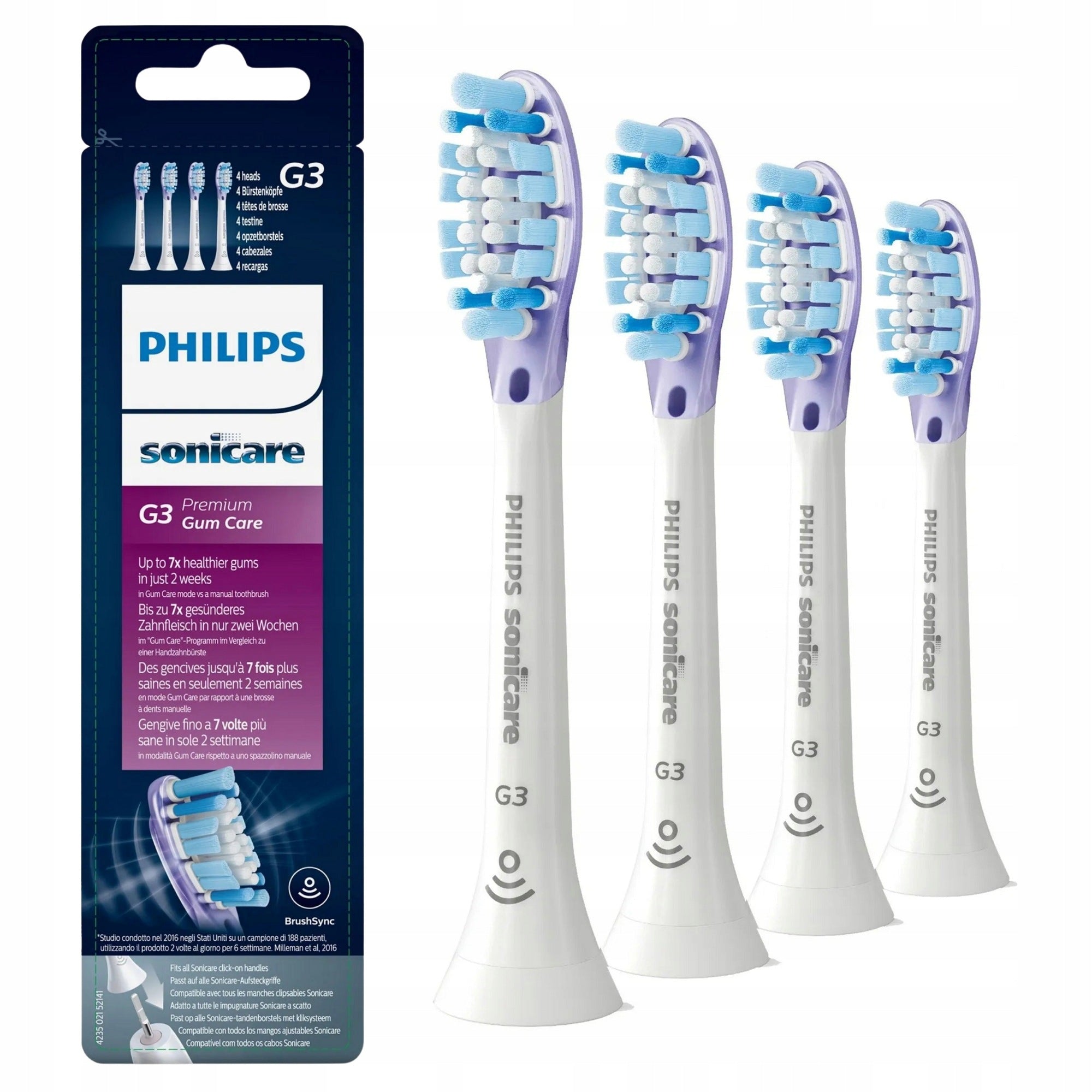 Brush tip PHILIPS Sonicare G3 Premium Gum Care HX9054/65 4 pcs.