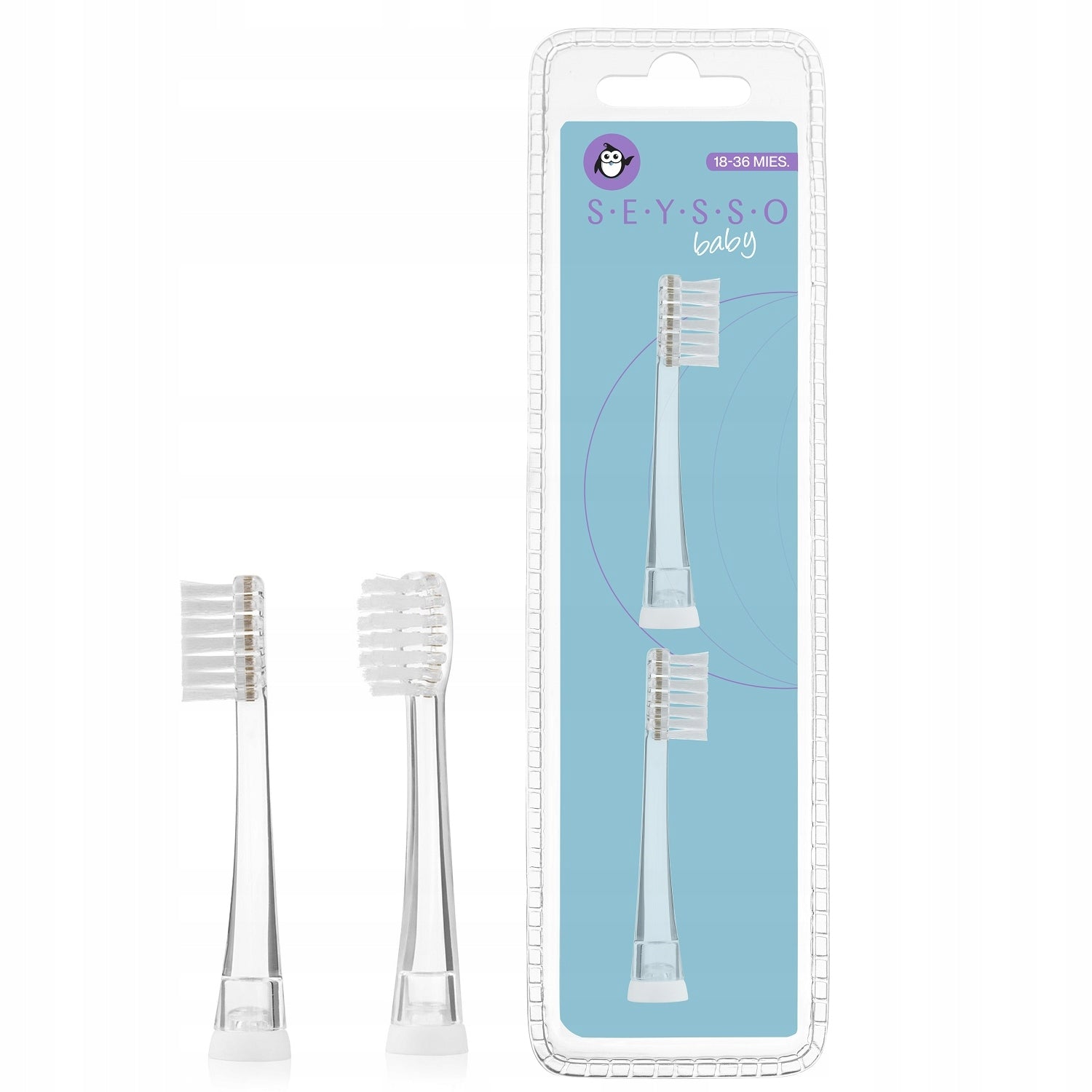 Brush tips SEYSSO BABY Penguin 18-36 msc 2 pieces for children