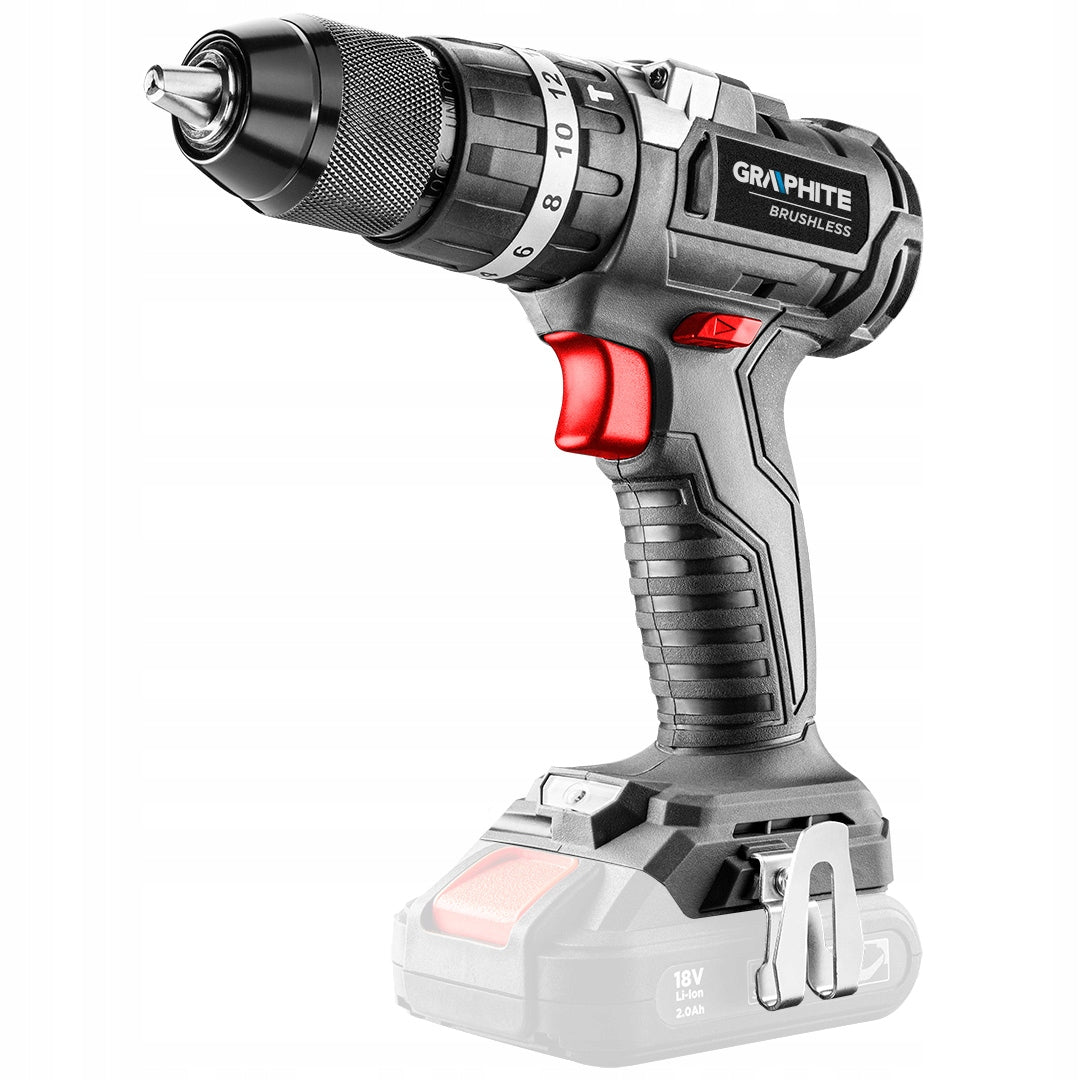 Brushless Cordless Drill/Driver with Impact Energy+ 18V, Li-Io