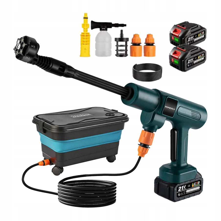 Brushless Cordless Pressure Washer 15 Bar 2 Gears YOFIRDA18V 6in1