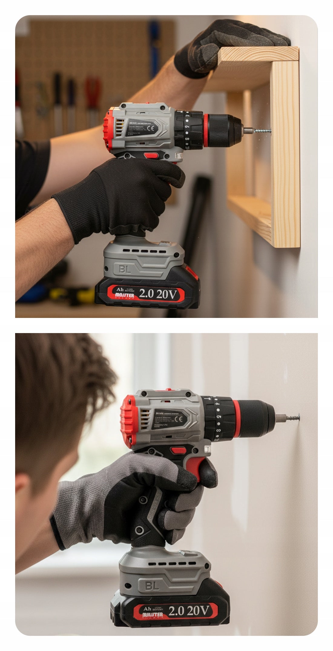 Brushless DRILL CORDLESS IMPACT DRIVER 20V 2xAKU MP0430 Battery capacity 2 Ah