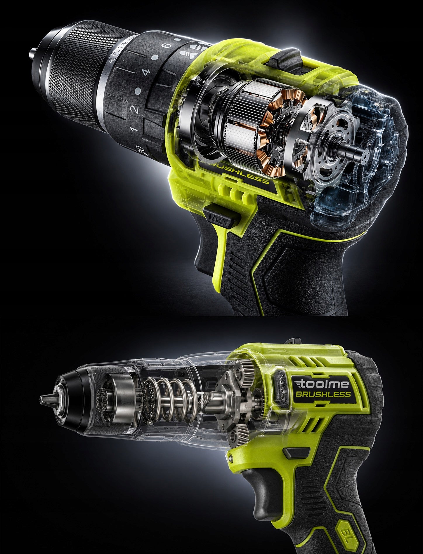 Brushless aku 2x21V Li-ion toolme TM030 Packaging status original