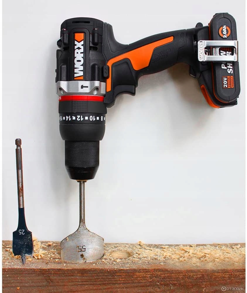 Brushless drill WORX NITRO WX352 UDAR 60Nm SOLO + SUITCASE Battery capacity 0 Ah