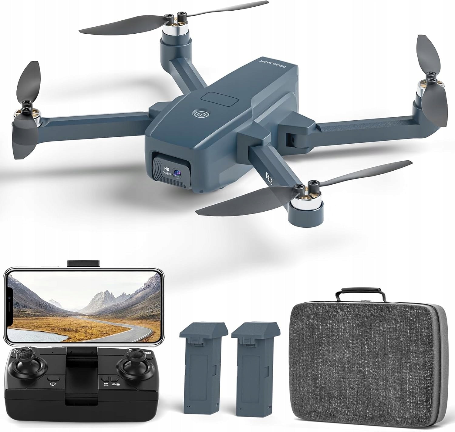 Brushless motor drone with 2 cameras 2K HD 5G WiFi 40 km/h + 2 batteries